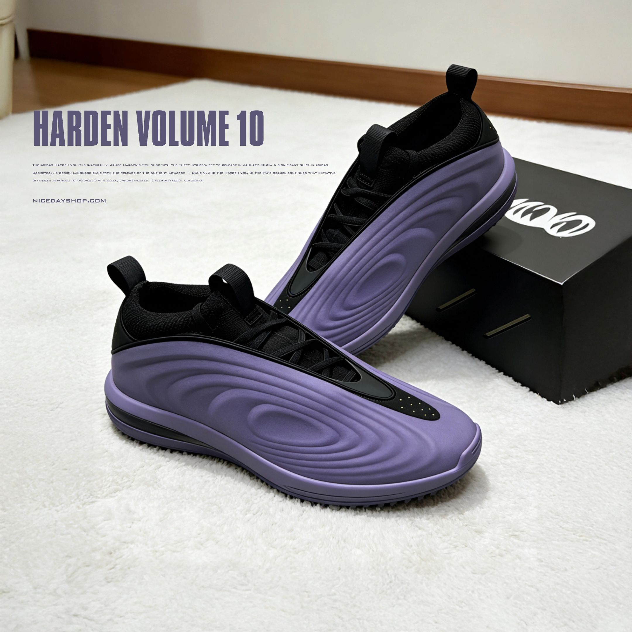 NICEDAY 代購 Adidas Harden Vol 10 紫羅蘭 紫 黑紫 芋頭 籃球鞋 實戰 JQ9426