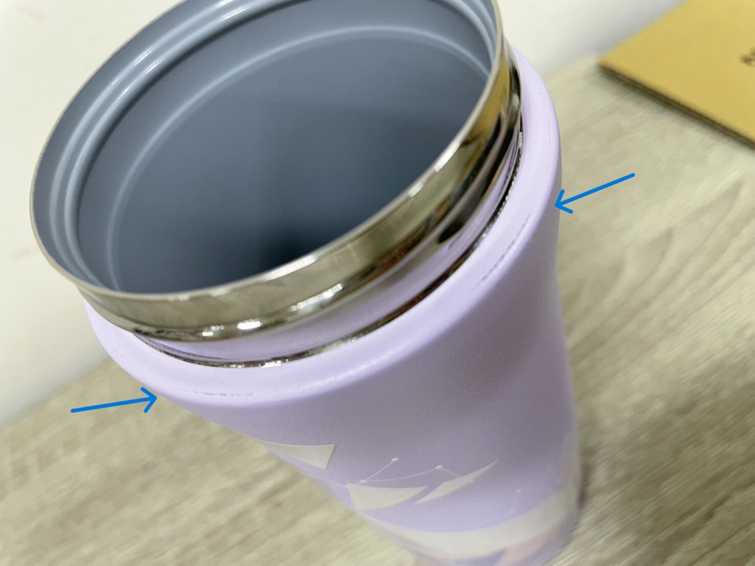 【福利瑕疵品售出，概不退換】淨瓷彈跳杯-設計款 550ML(S)  水晶迷紫