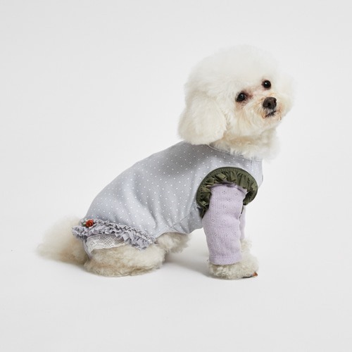 Louisdog 星期天方領連身褲_霧藍