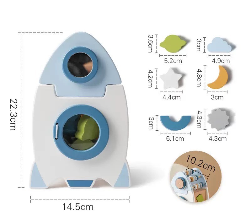 益智火箭五合一玩具