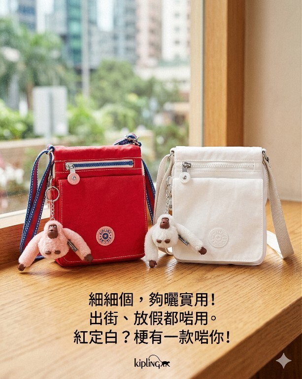 【預購】KIPLING H032006 輕量尼龍斜孭袋