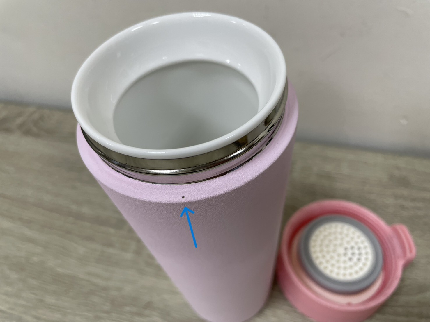 【福利瑕疵品售出，概不退換】輕扣杯系列-390ml 櫻花粉