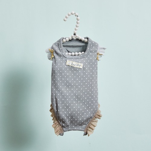 Louisdog 星期天方領連身褲_霧灰