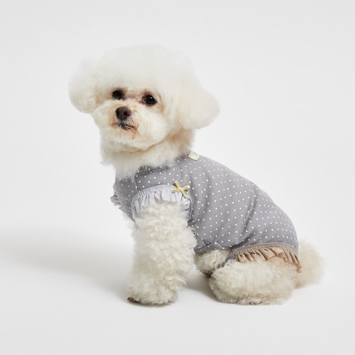 Louisdog 星期天方領連身褲_霧灰