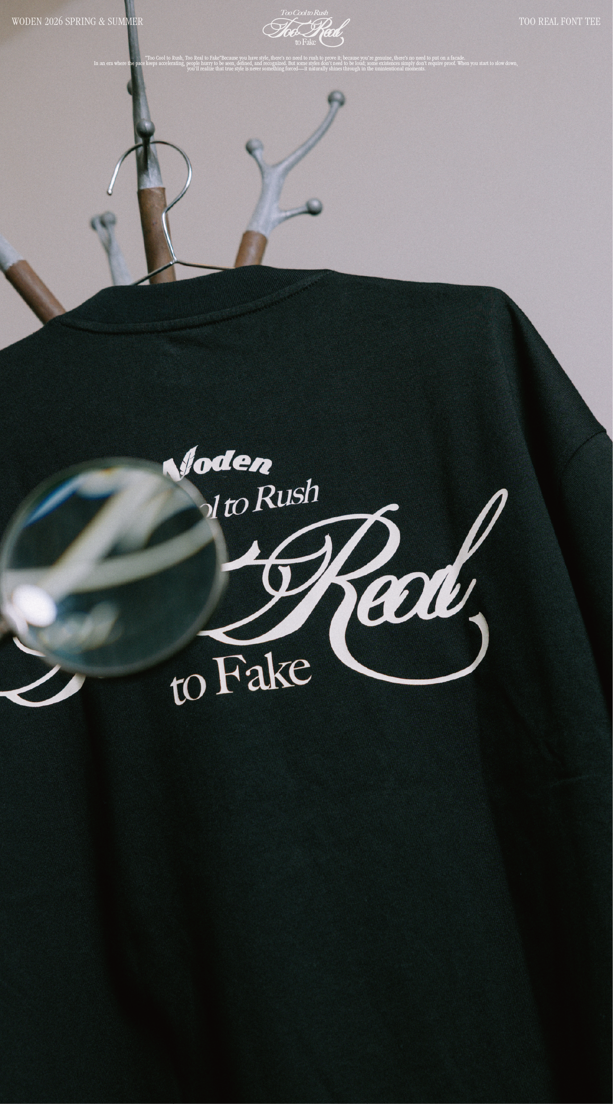 Woden Too Real Font Tee