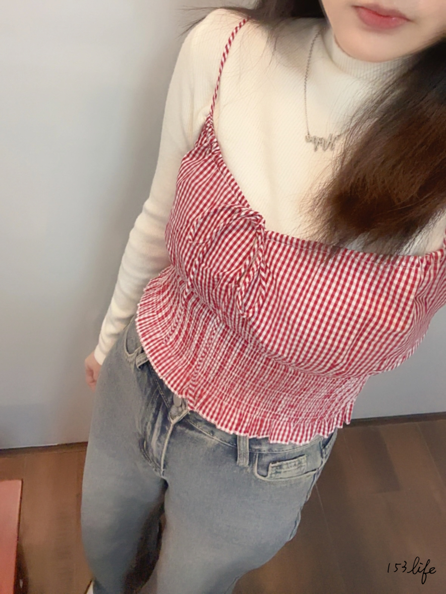 渡假風格紋細肩綁帶甜妹背心(2色)