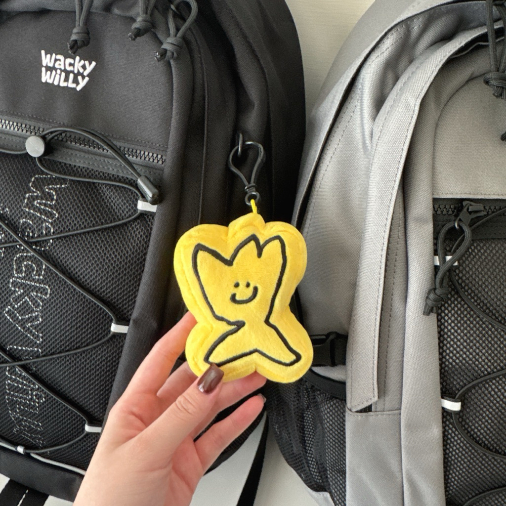 （現貨）韓牌 Wacky willy 火柴人 簍空logo 網格 後背包 WA2601BP04