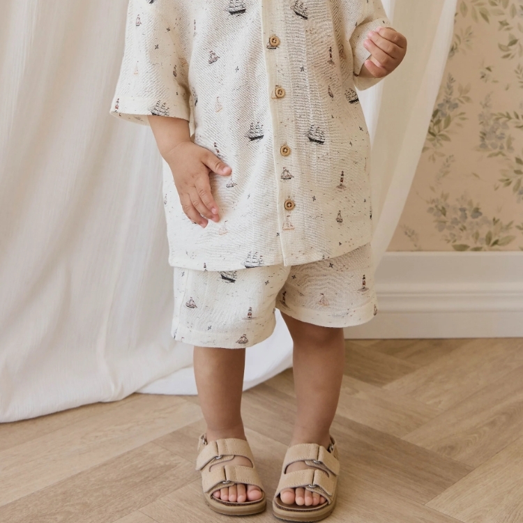 （預購）JAMIEKAY 航海印花短褲 Organic Cotton Louis Short - Sailing Day