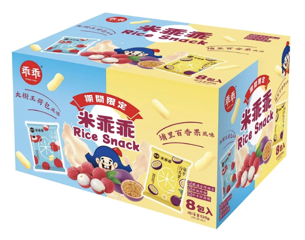 台灣COSTCO 米乖乖在地風味限定箱 玉荷包+百香果風味 65公克 X 8包 (T3 CO887)
