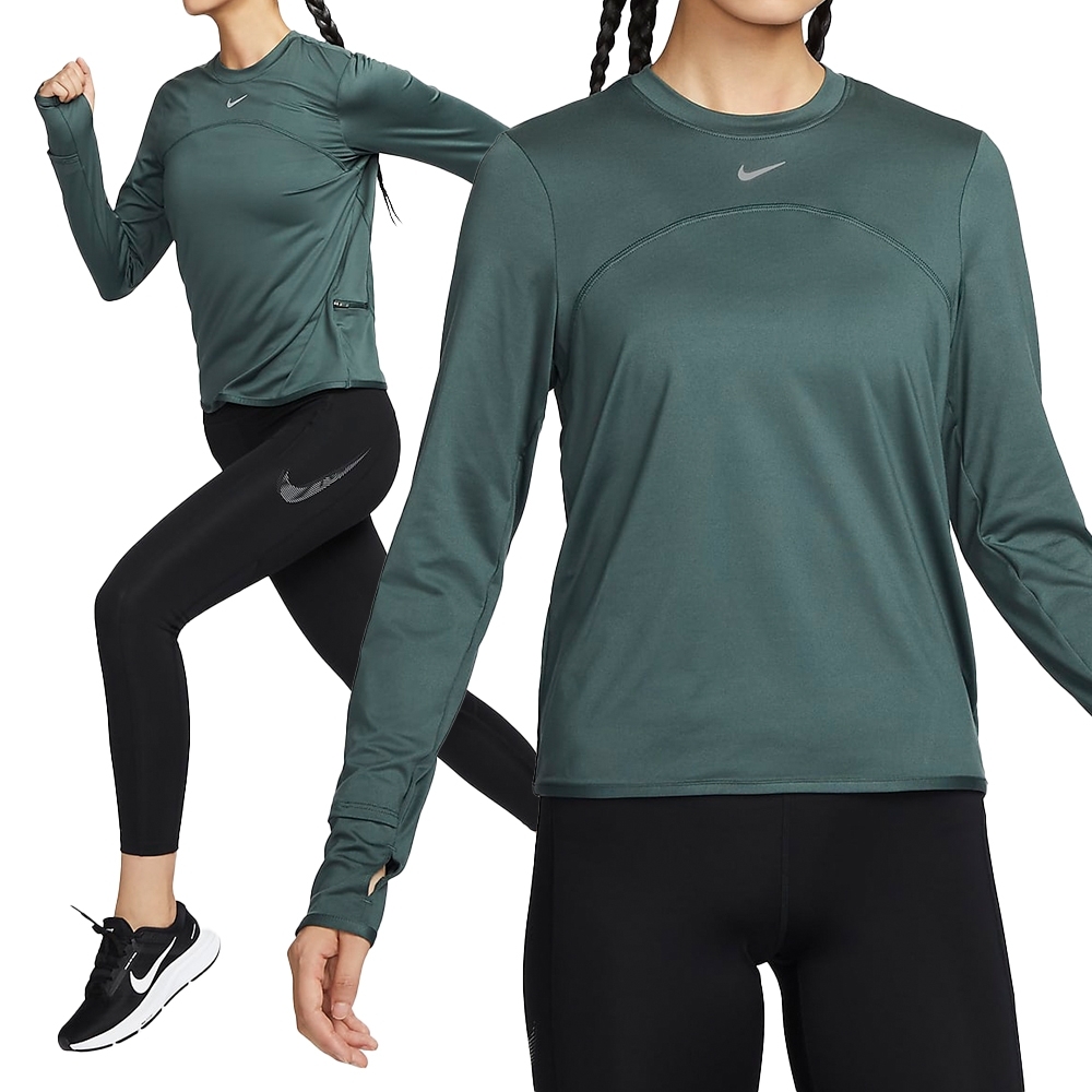 NIKE Swift Elmnt Dfuvcrwtop 速乾 防曬 綠 女 FB4298-338