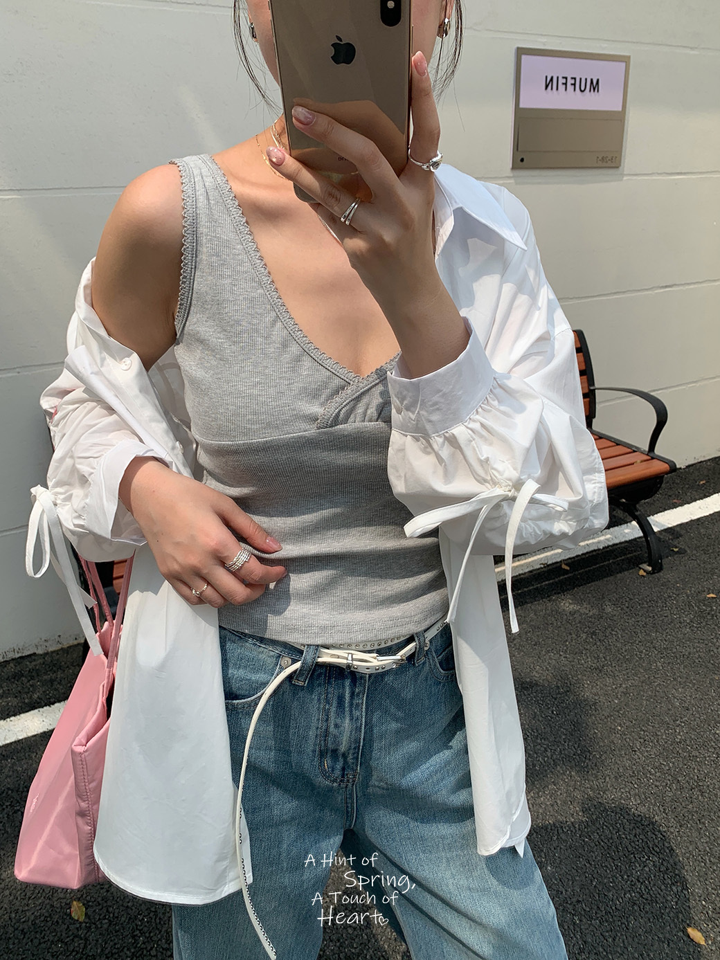 (G08)雙面穿鈎花拼接背心-3色