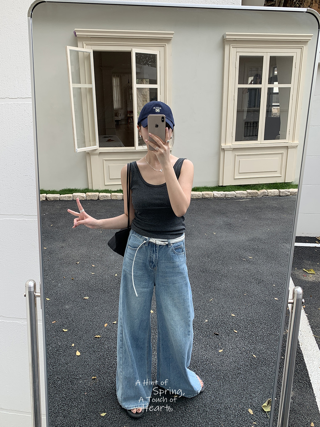 (G08)雙面穿鈎花拼接背心-3色