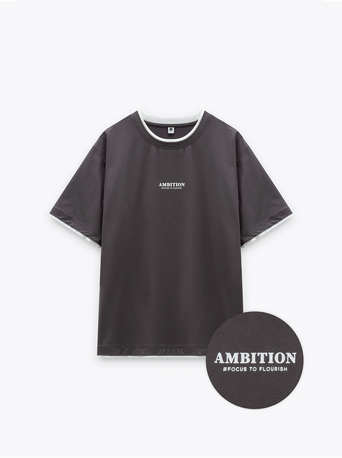 【期間限定】遠大願景印花假兩件T