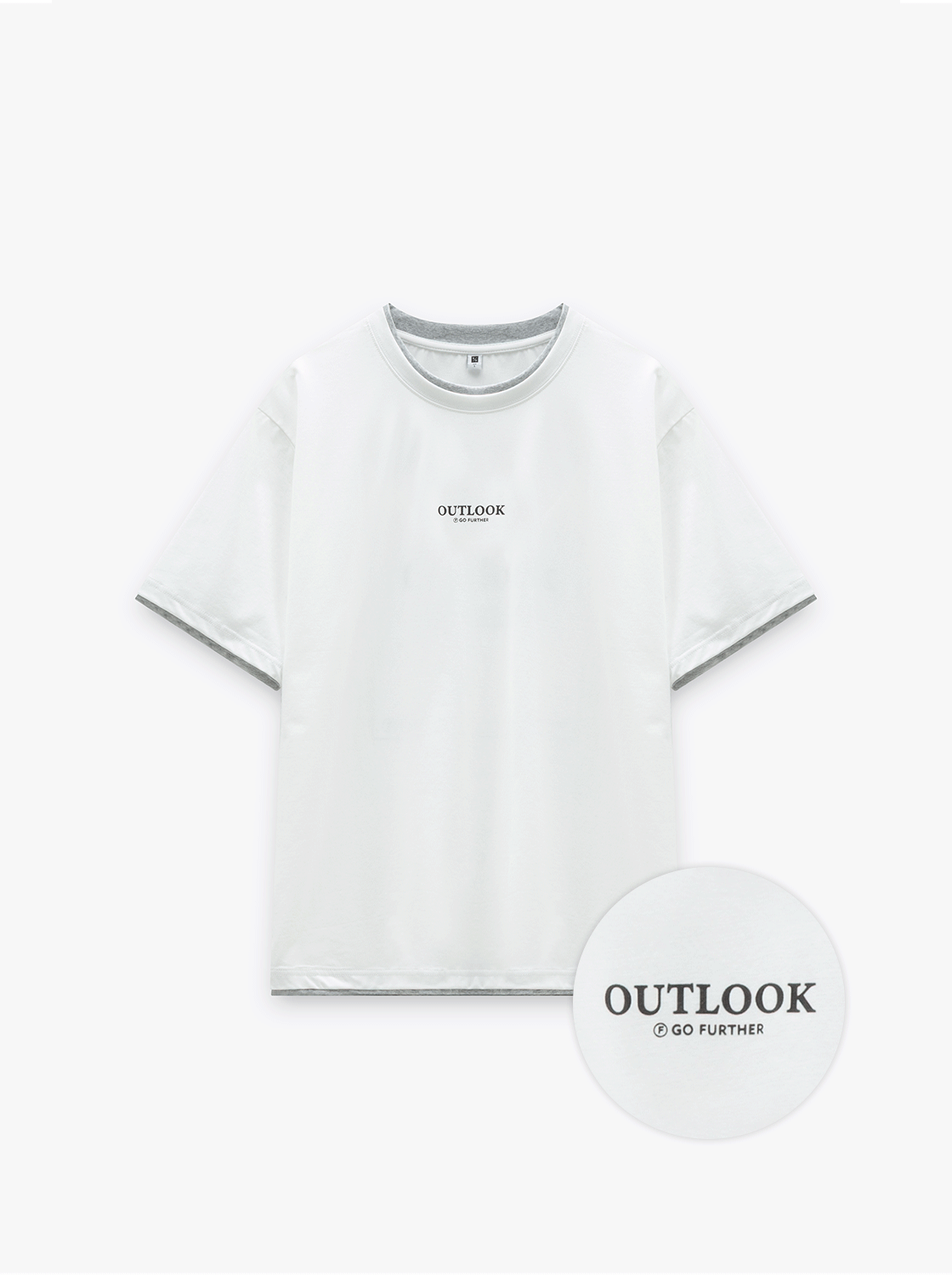 【期間限定】遠大願景印花假兩件T