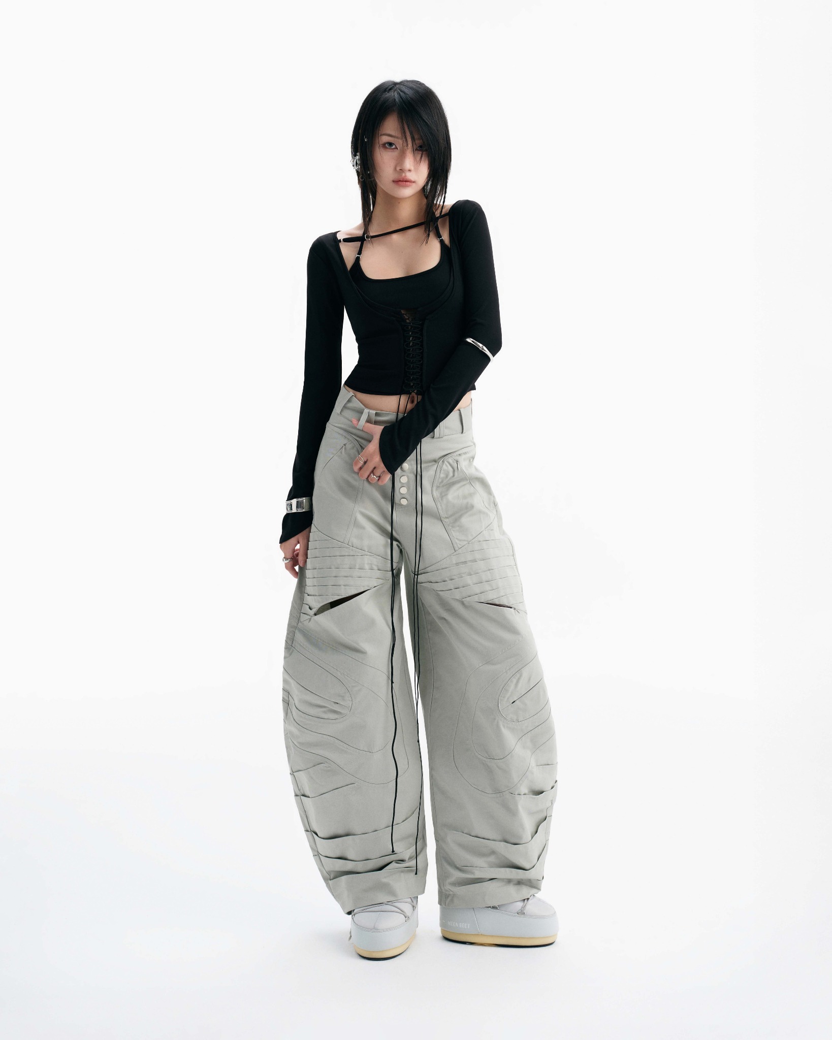 【預購】越南女裝品牌 BUNNYHILL DESMOND PANTS 寬鬆長褲 (GREY)