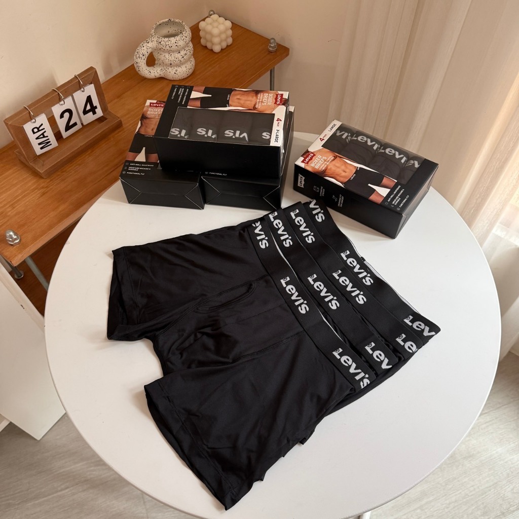 Levi's 男生四角內褲4入組
