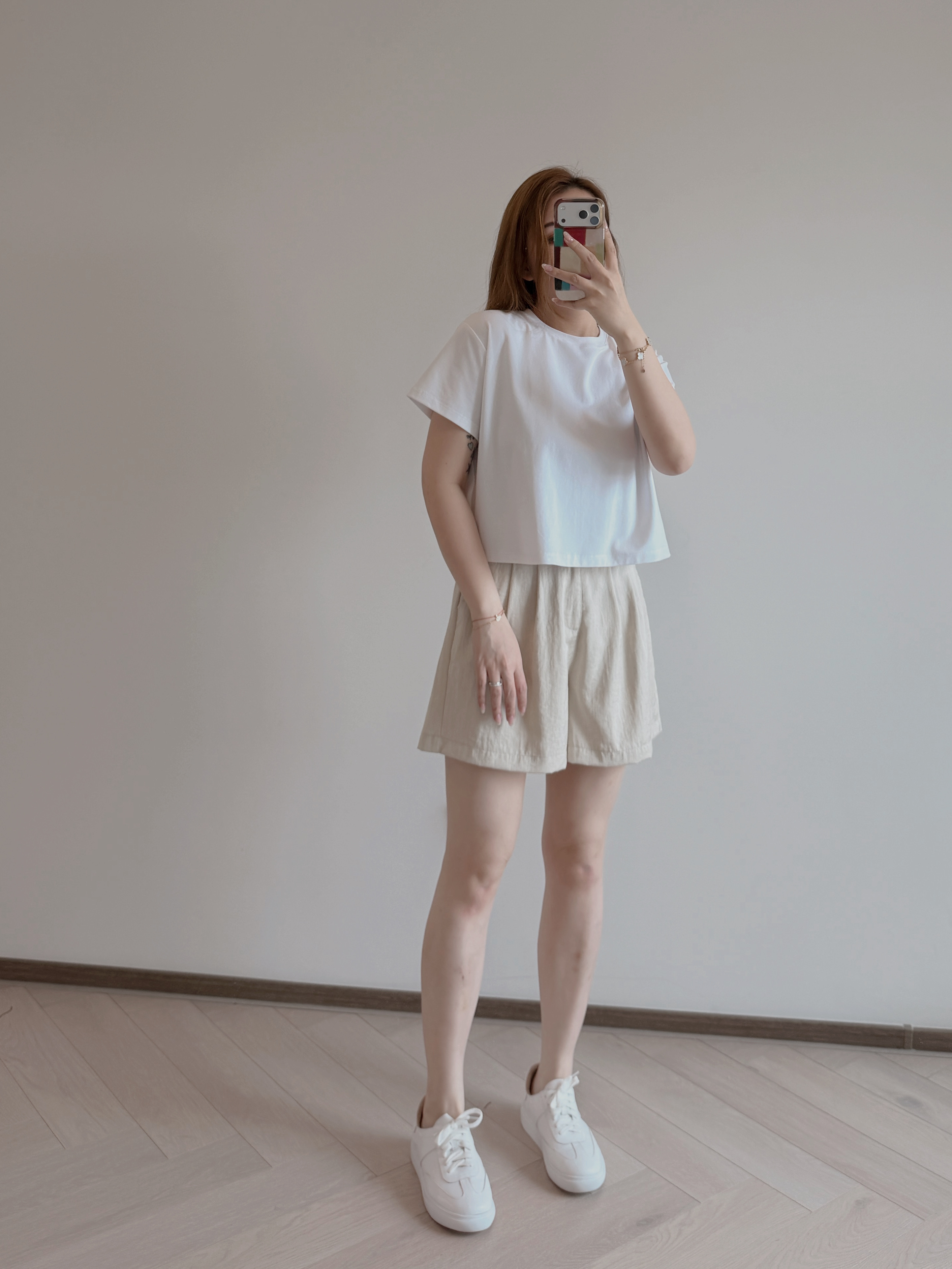 預售 7399 淡杏慵懶感短褲