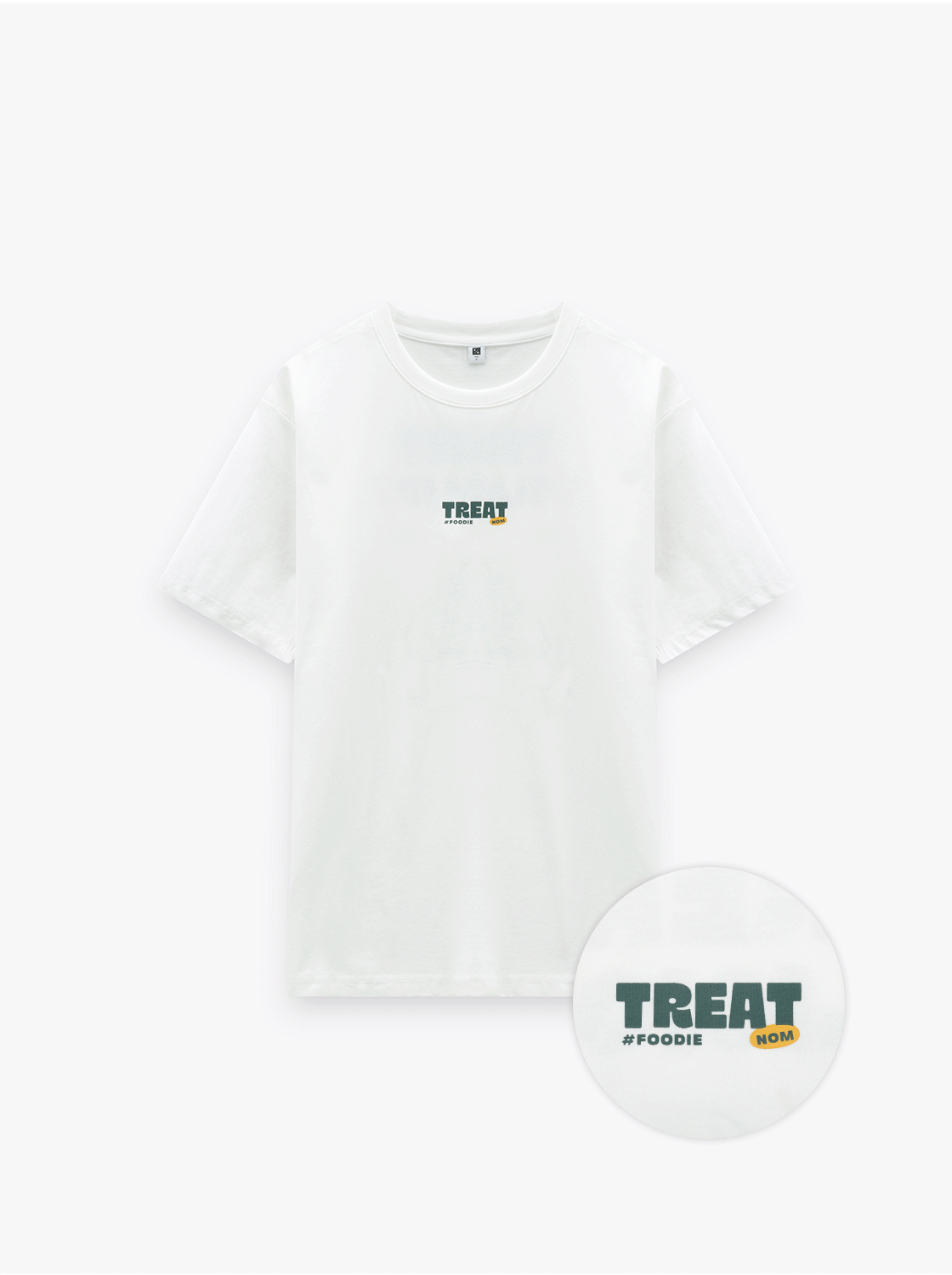 趣味美食線條發泡TEE