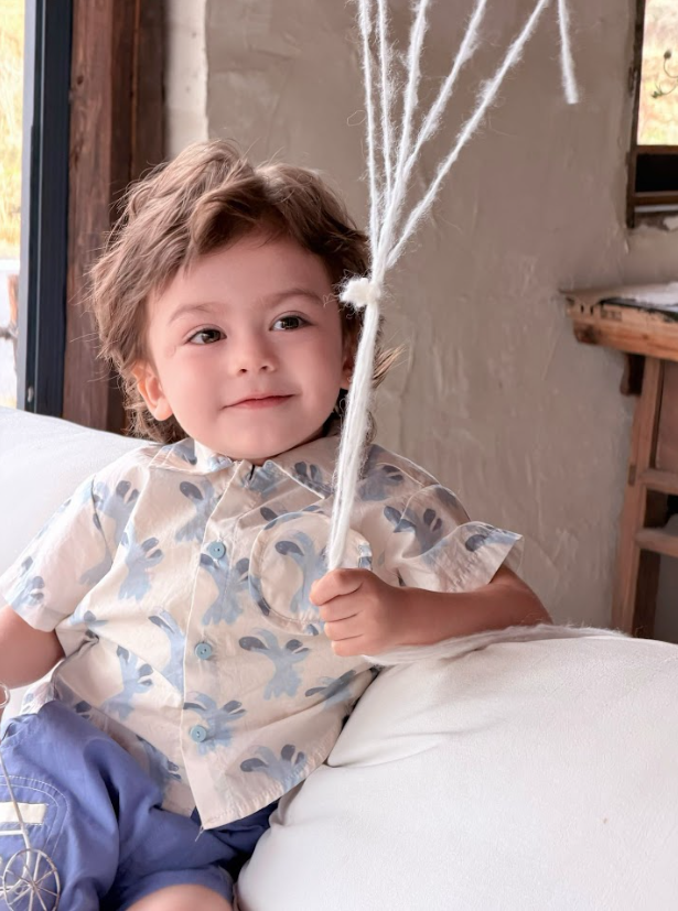 BYC03T055BL 抽象美學海浪恤衫