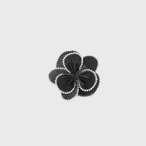 1AF0323-030 [ANNE FONTAINE] Bobby Brooch Black #H16A32403 (EU)