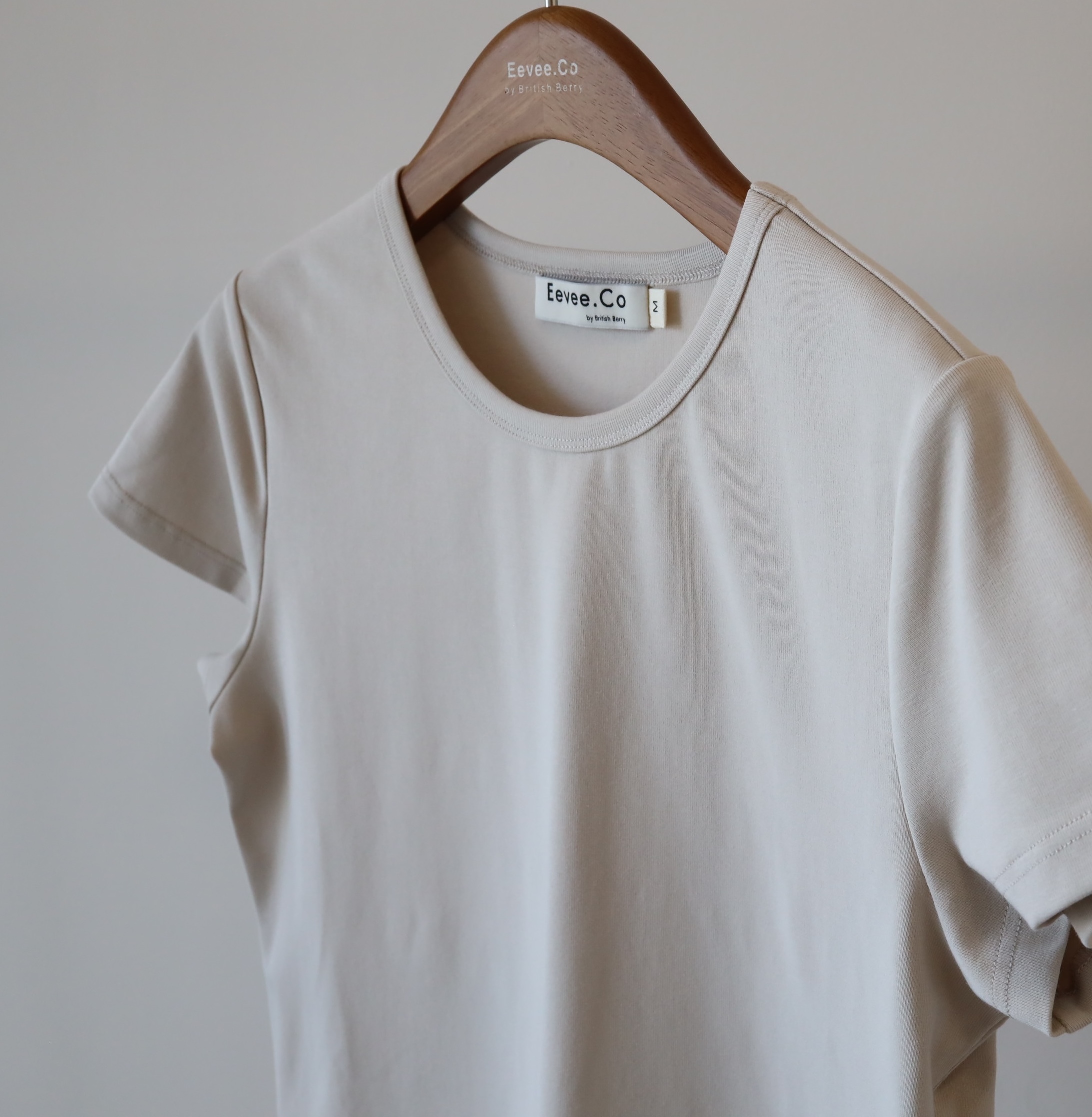 預售 7403 杏子灰高彈性圓領Tee