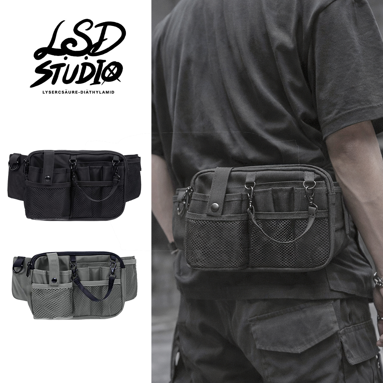 輕量 x 工作專用|多口袋設計工具收納腰包