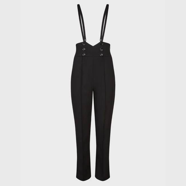 1AF0323-032 [ANNE FONTAINE] Blake Suspender Pant Black #H22F14803 (EU)