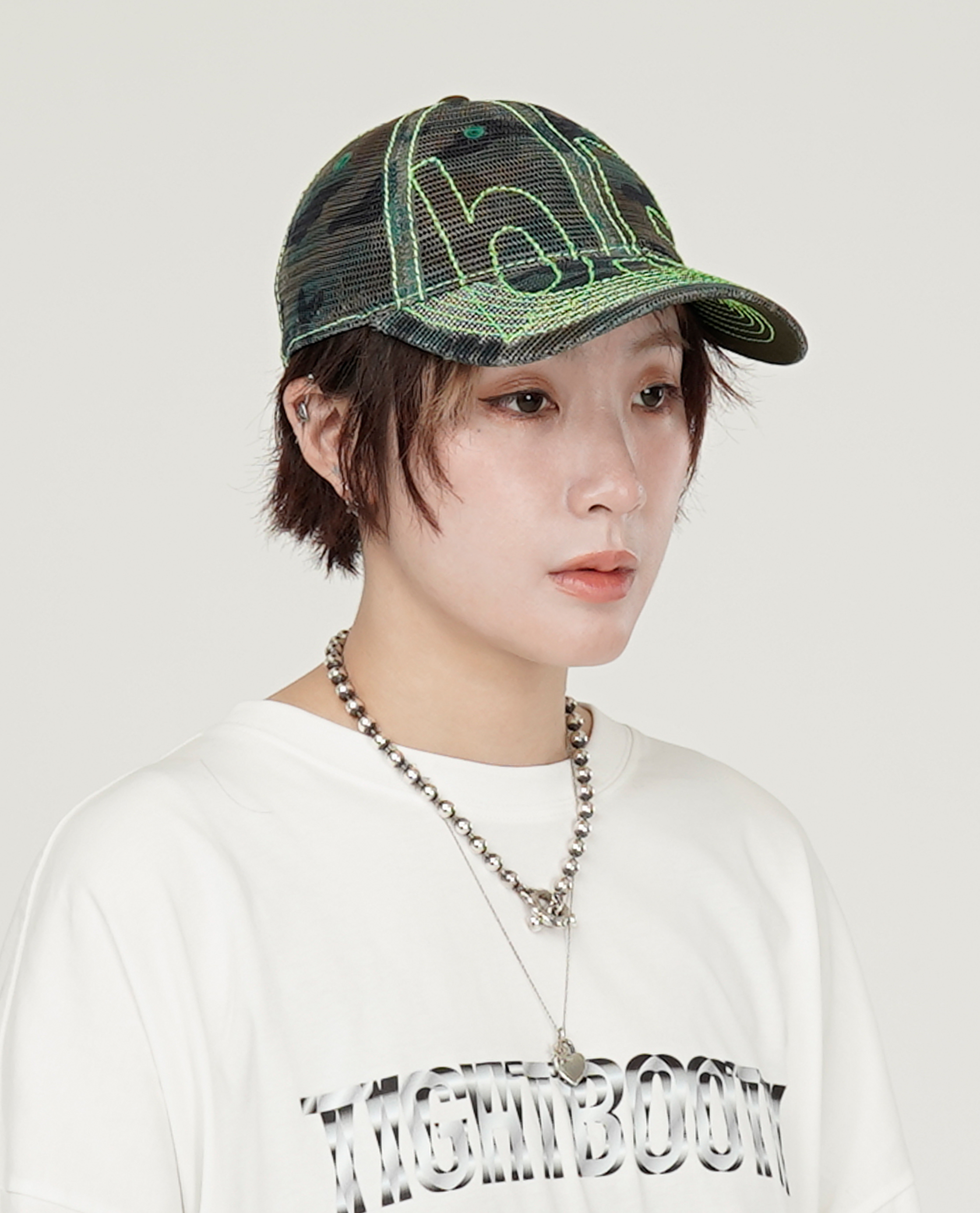 b.Eautiful Vapor 6 Panel Hat (Army Camo Mesh) - Collection*15