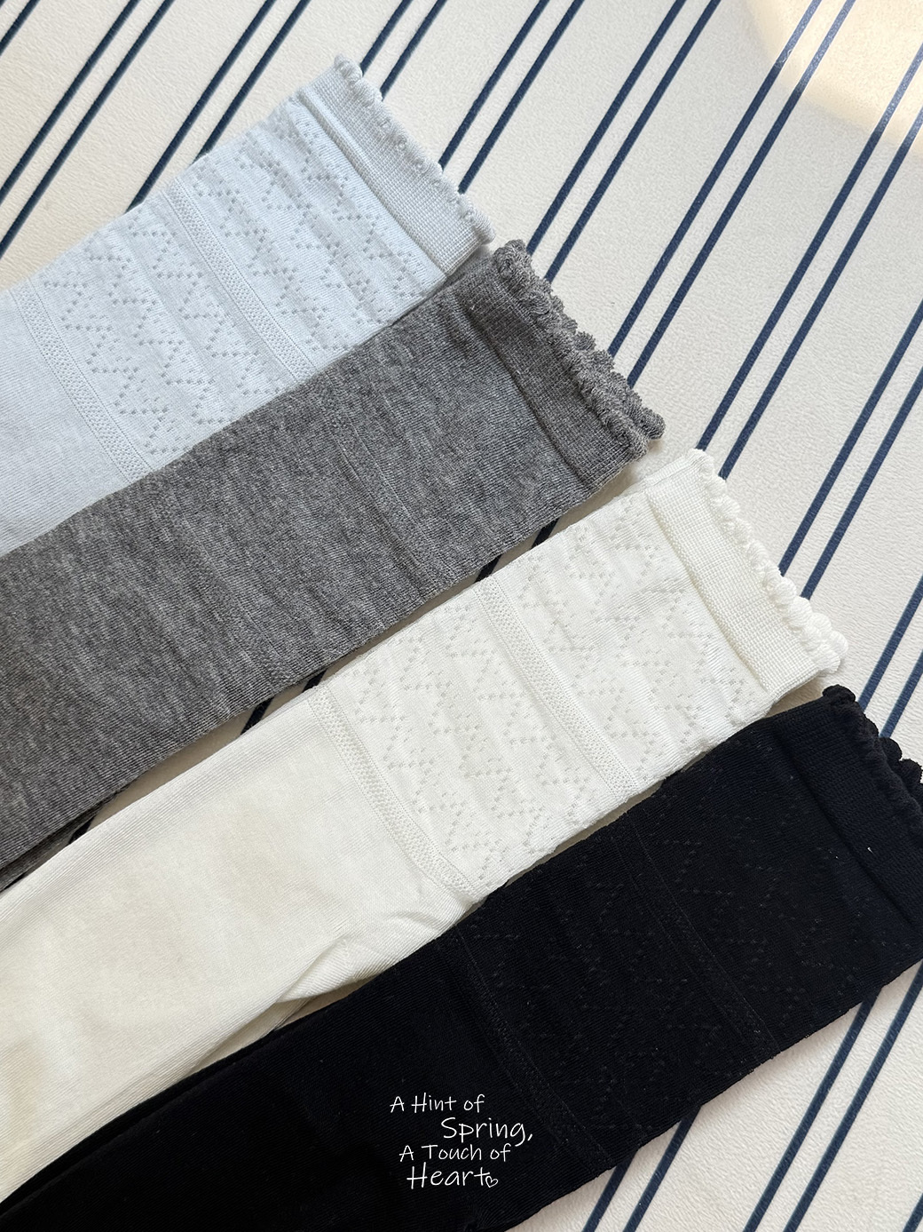 (G01)春夏鈎花感中筒棉襪-4色一組