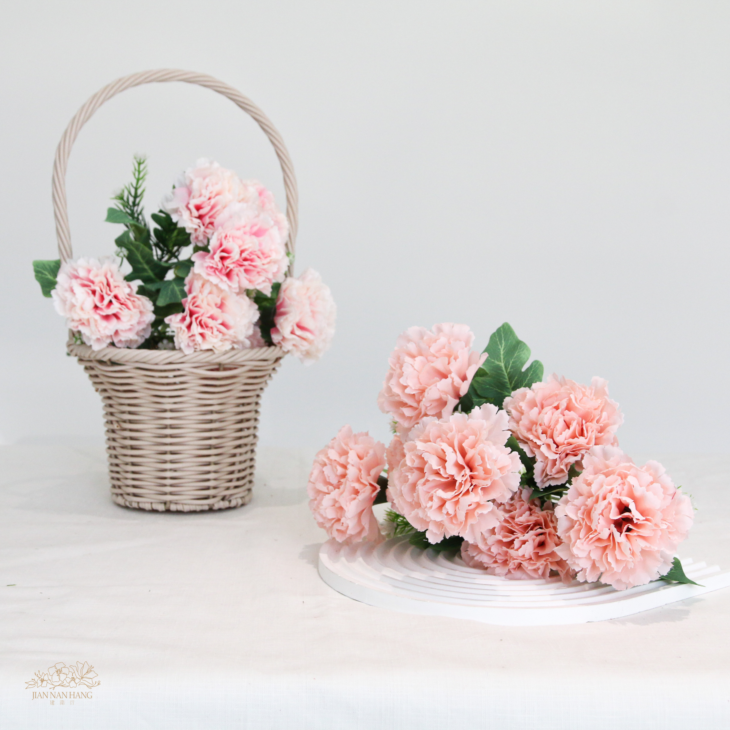 人造花 7頭康乃馨 2色