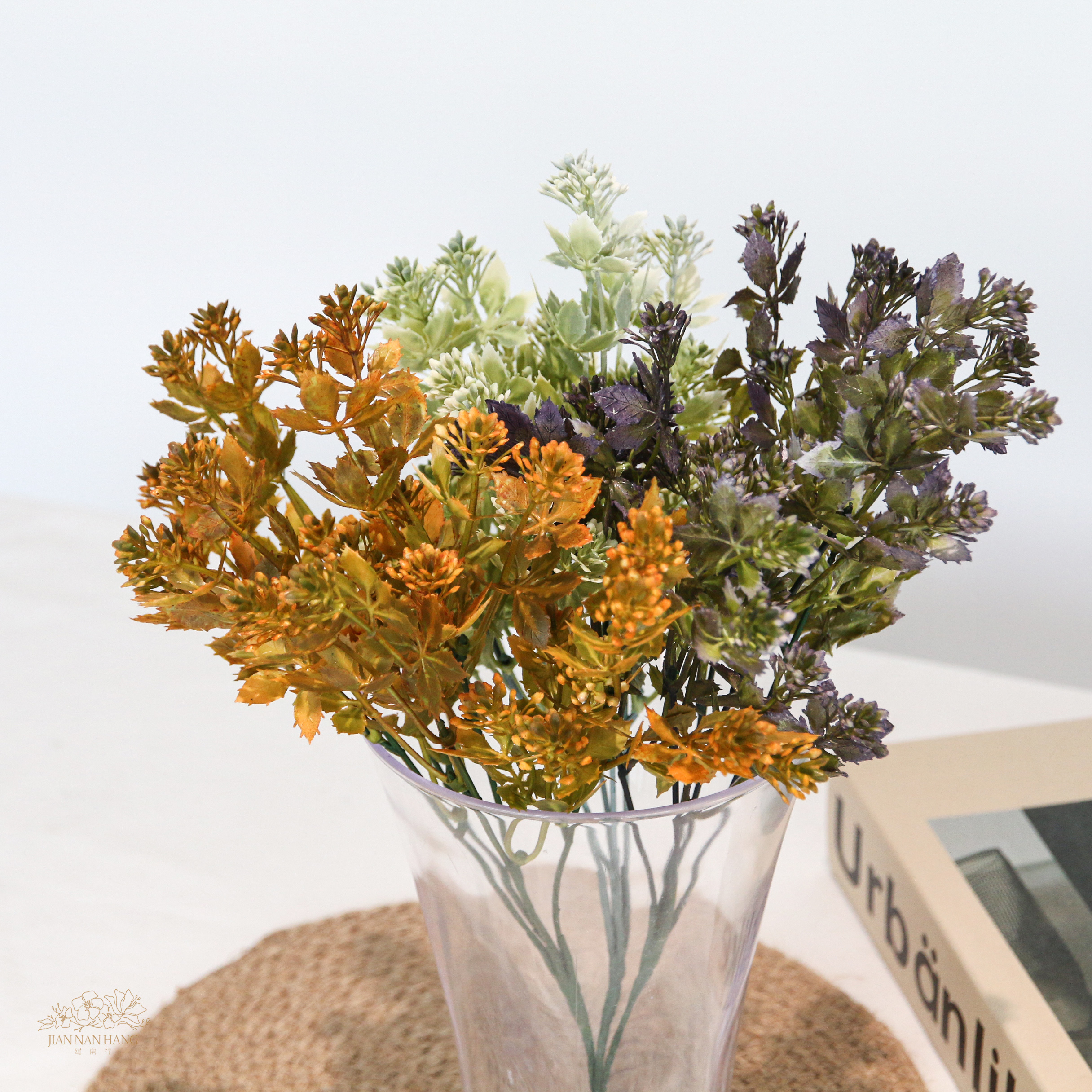 人造葉 噴5頭15目二叉米蘭果 3色