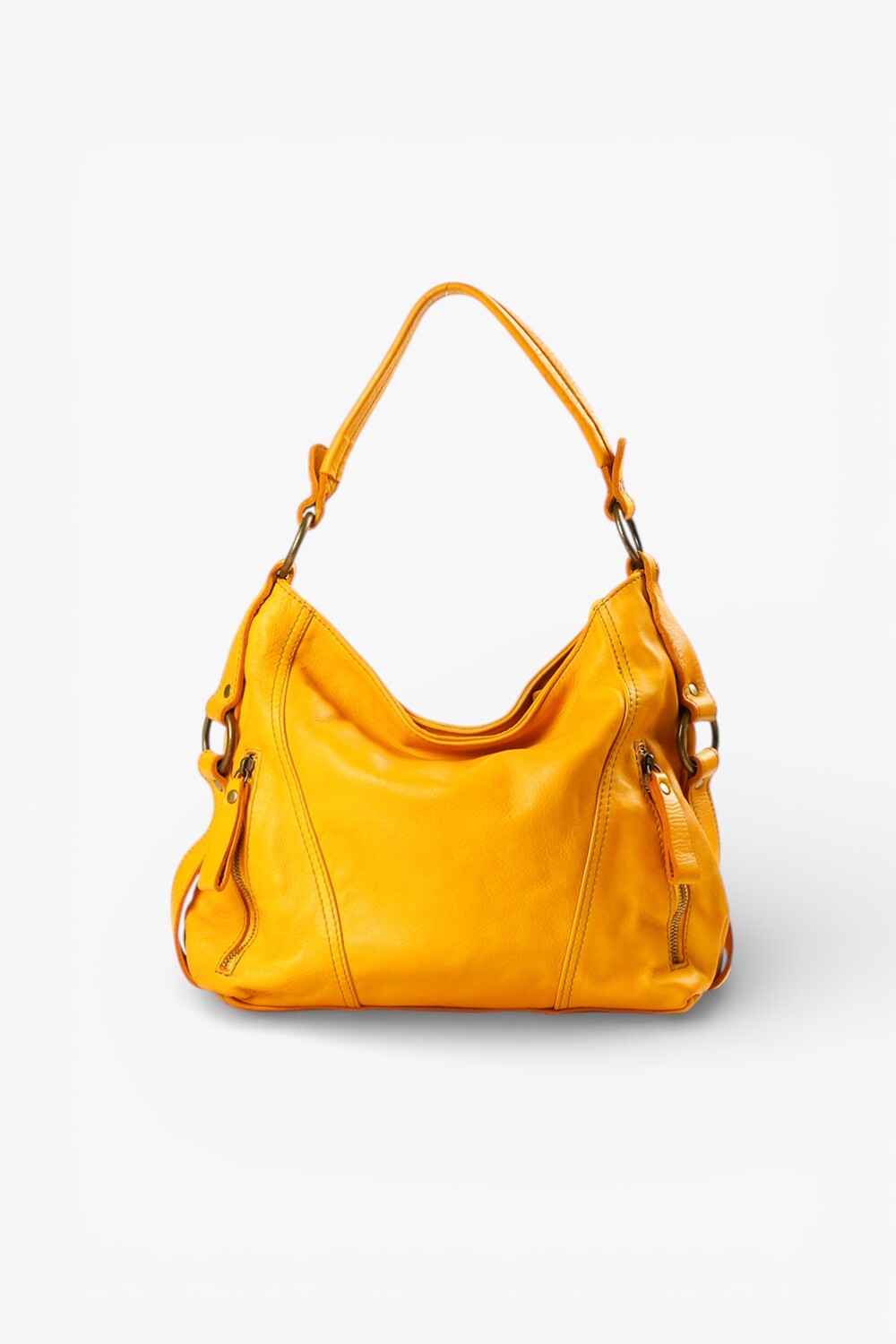 Enza 方形肩背包 黃色