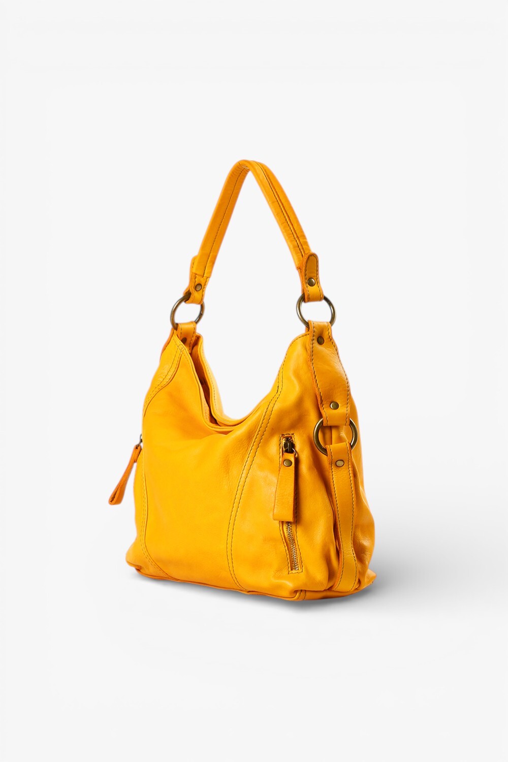 Enza 方形肩背包 黃色