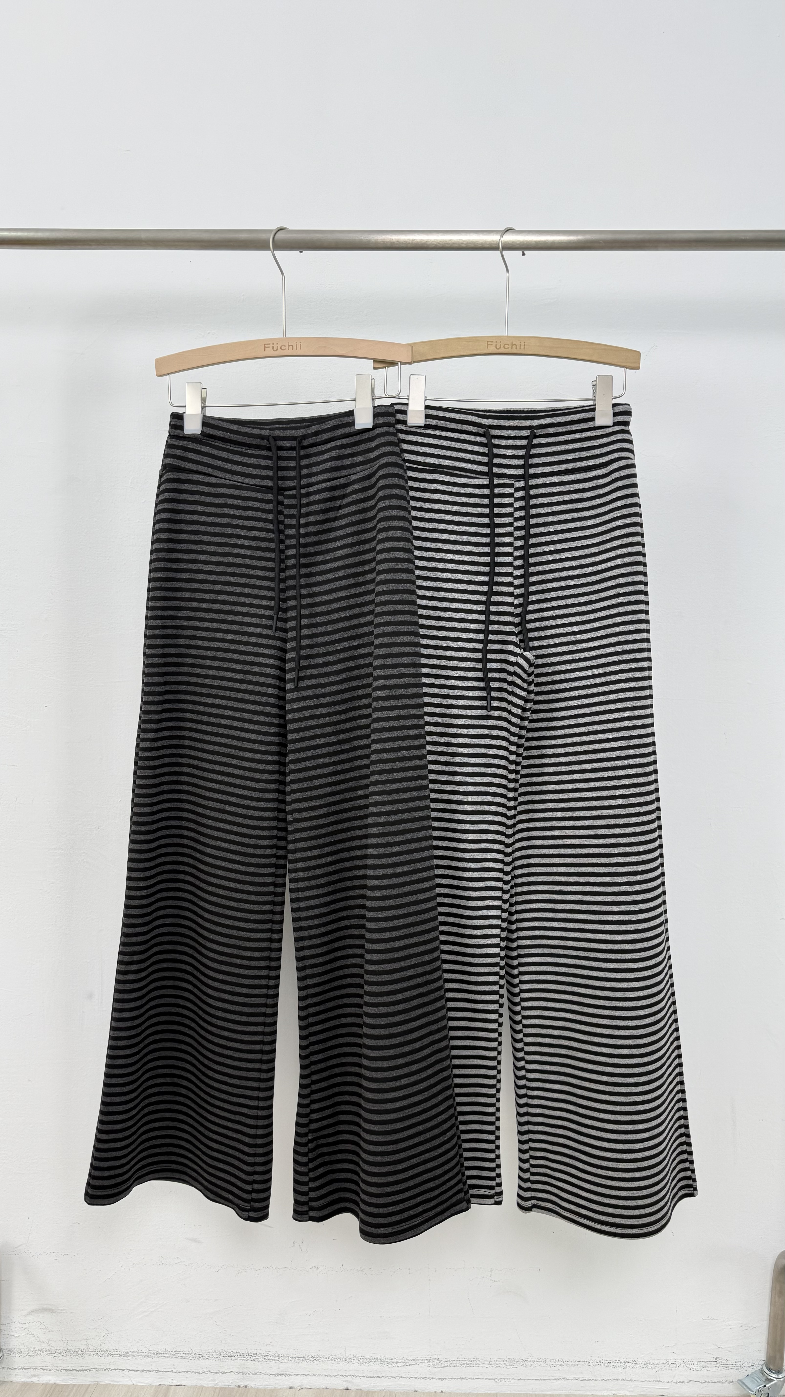 NEW韓系條紋闊腿棉褲