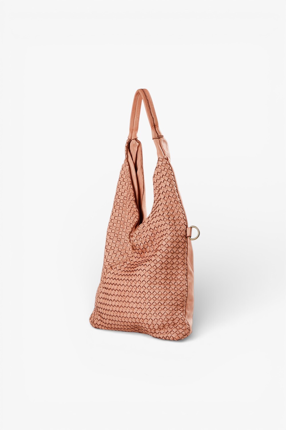 LORENA 編織交叉肩背包 粉紅