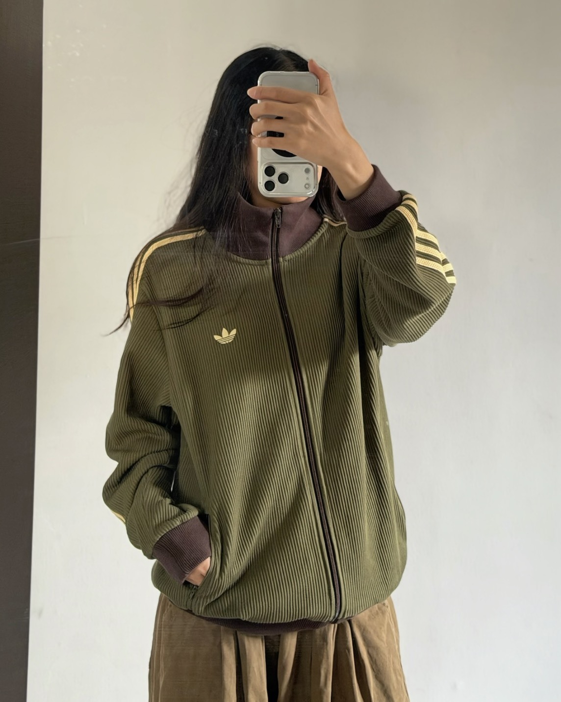 【預購】ADIDAS ORIGINALS WAFFLE TRACK TOP 橄欖綠 KZ2914