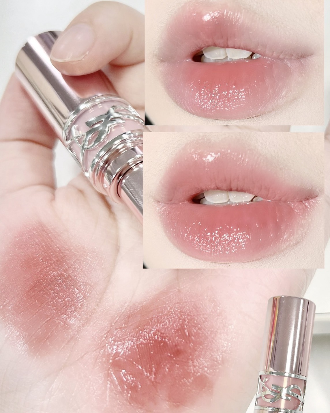 YSL 聖羅蘭 情挑誘光 粉圓管 潤唇膏 曖昧裸粉 3.1g #8B