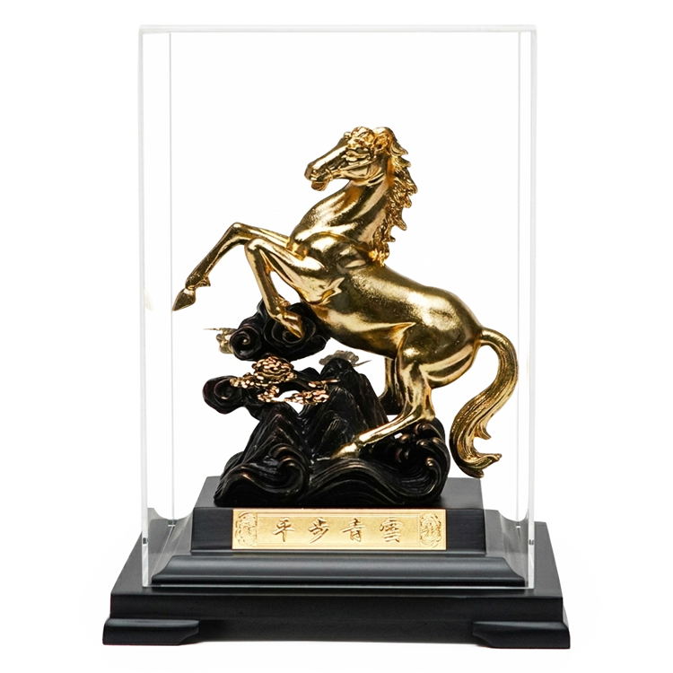 鹿港窯｜平步青雲金馬｜升遷開運擺件・開店喬遷送禮首選