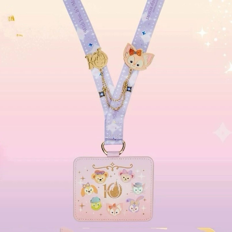 10歲生日慶典 玲娜貝兒 Lina bell 新手徽章套組 拉鍊票卡夾 掛繩 -上海迪士尼樂園