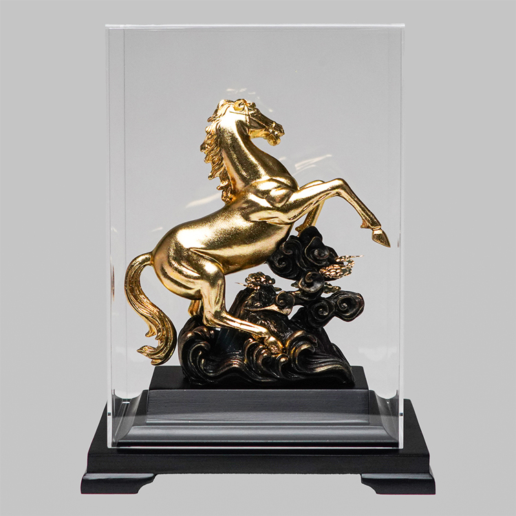 鹿港窯｜平步青雲金馬｜升遷開運擺件・開店喬遷送禮首選