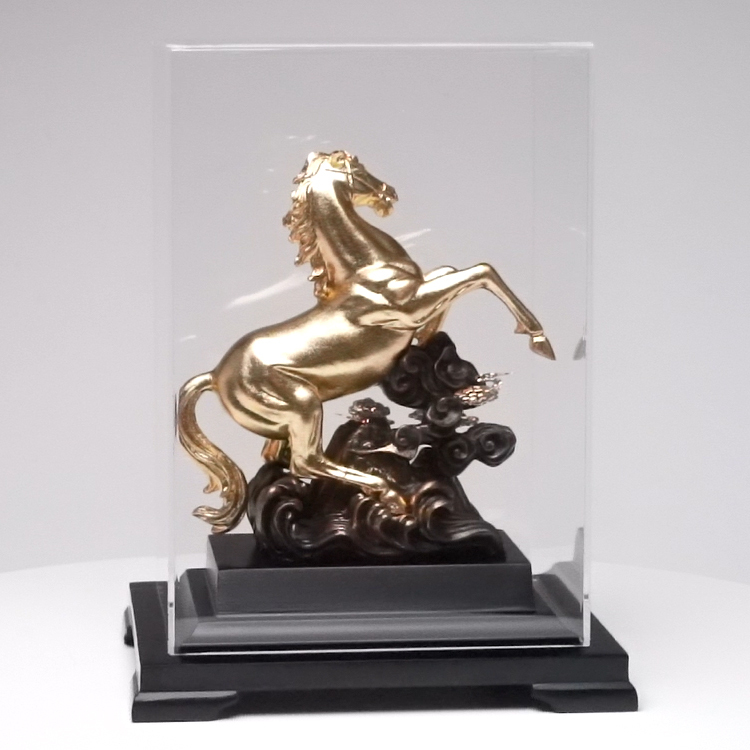 鹿港窯｜平步青雲金馬｜升遷開運擺件・開店喬遷送禮首選