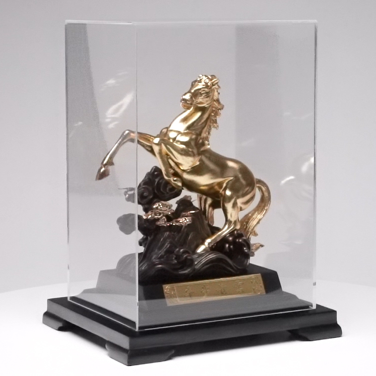 鹿港窯｜平步青雲金馬｜升遷開運擺件・開店喬遷送禮首選