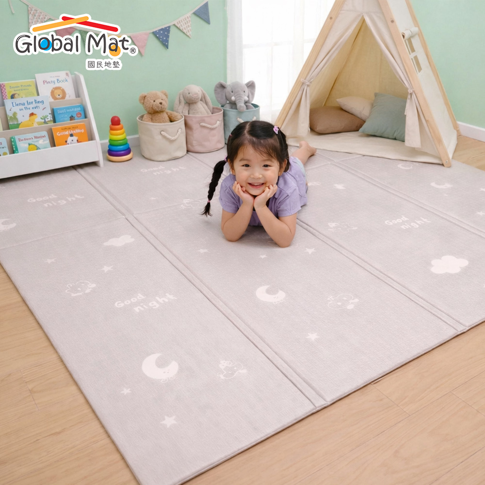 限時免運【Global mat】國民地墊 2CM 加厚雙面 XPE 摺疊地墊 - 迷宮星月 D7 (200 x 180)