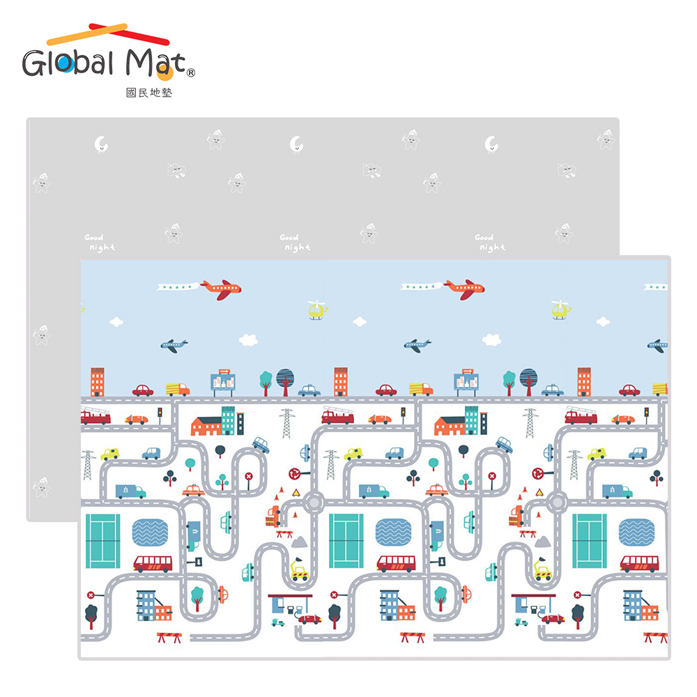 限時免運【Global mat】國民地墊 2CM 加厚雙面 XPE 摺疊地墊 - 迷宮星月 D7 (200 x 180)