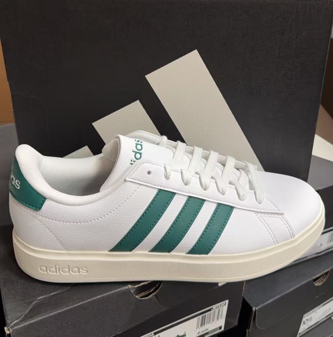 【直播】adidas LX032099 Grand Court 2.0 男裝休閒鞋(白配綠間)