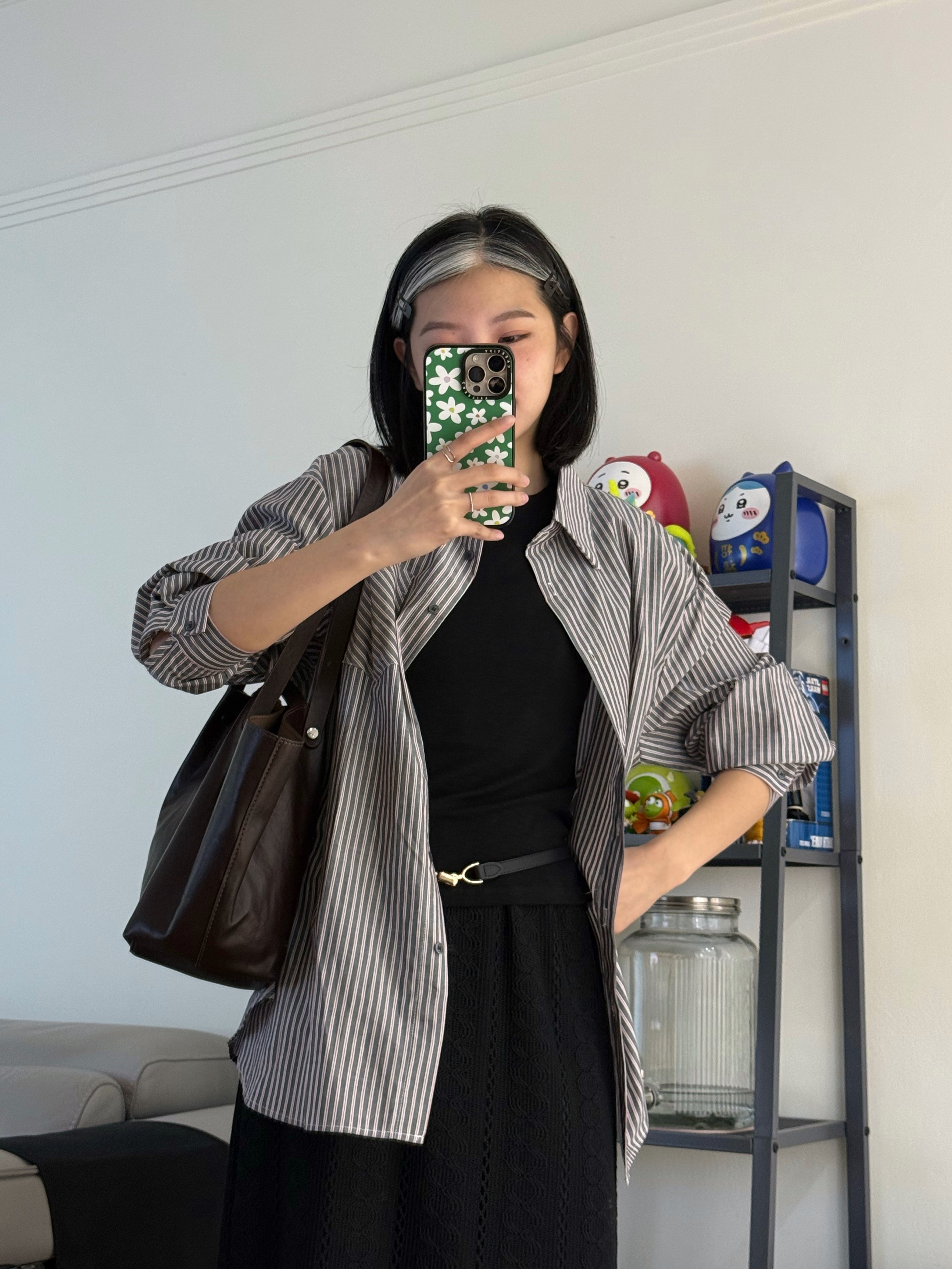 大容量側肩包 (咖)