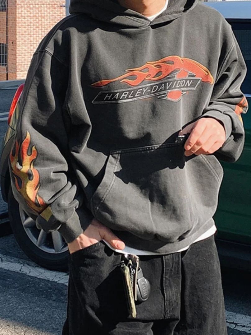 洗水英文字圖案連帽衛衣 ARCHIVE-412T