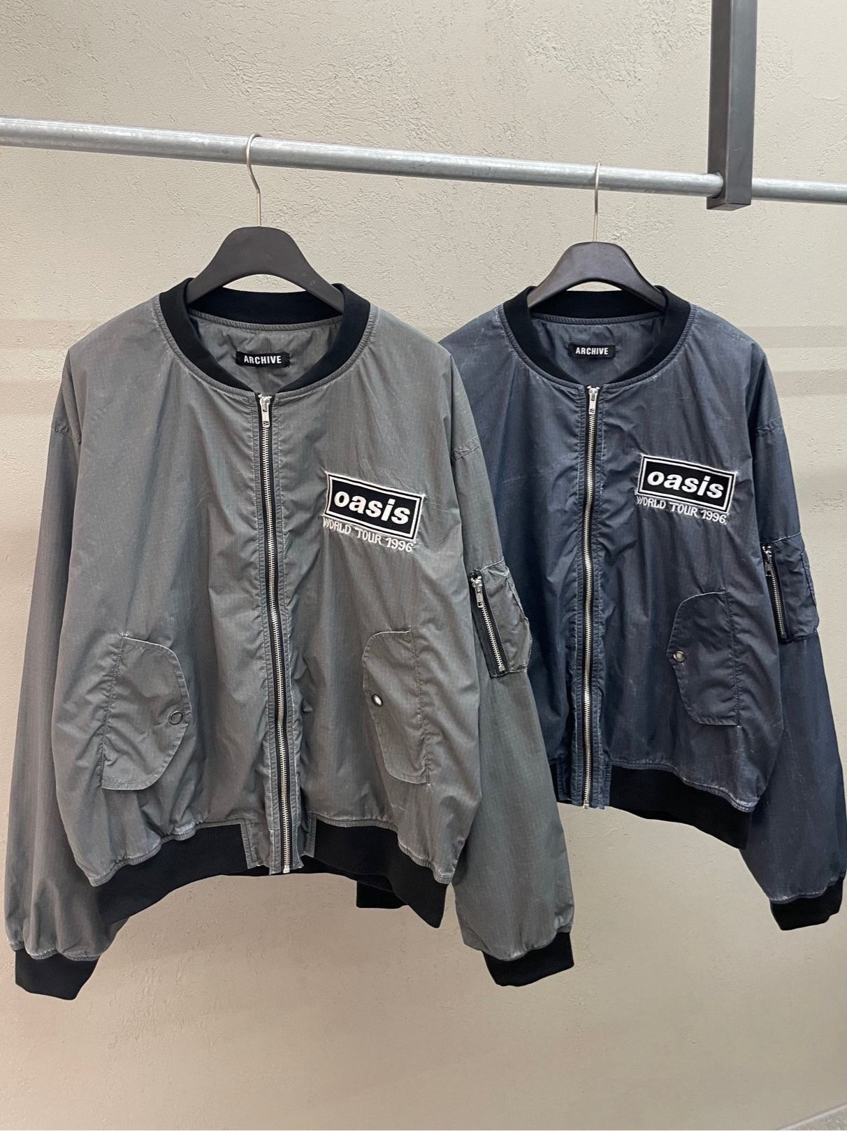 英文字拉鍊外套 ARCHIVE-414JK