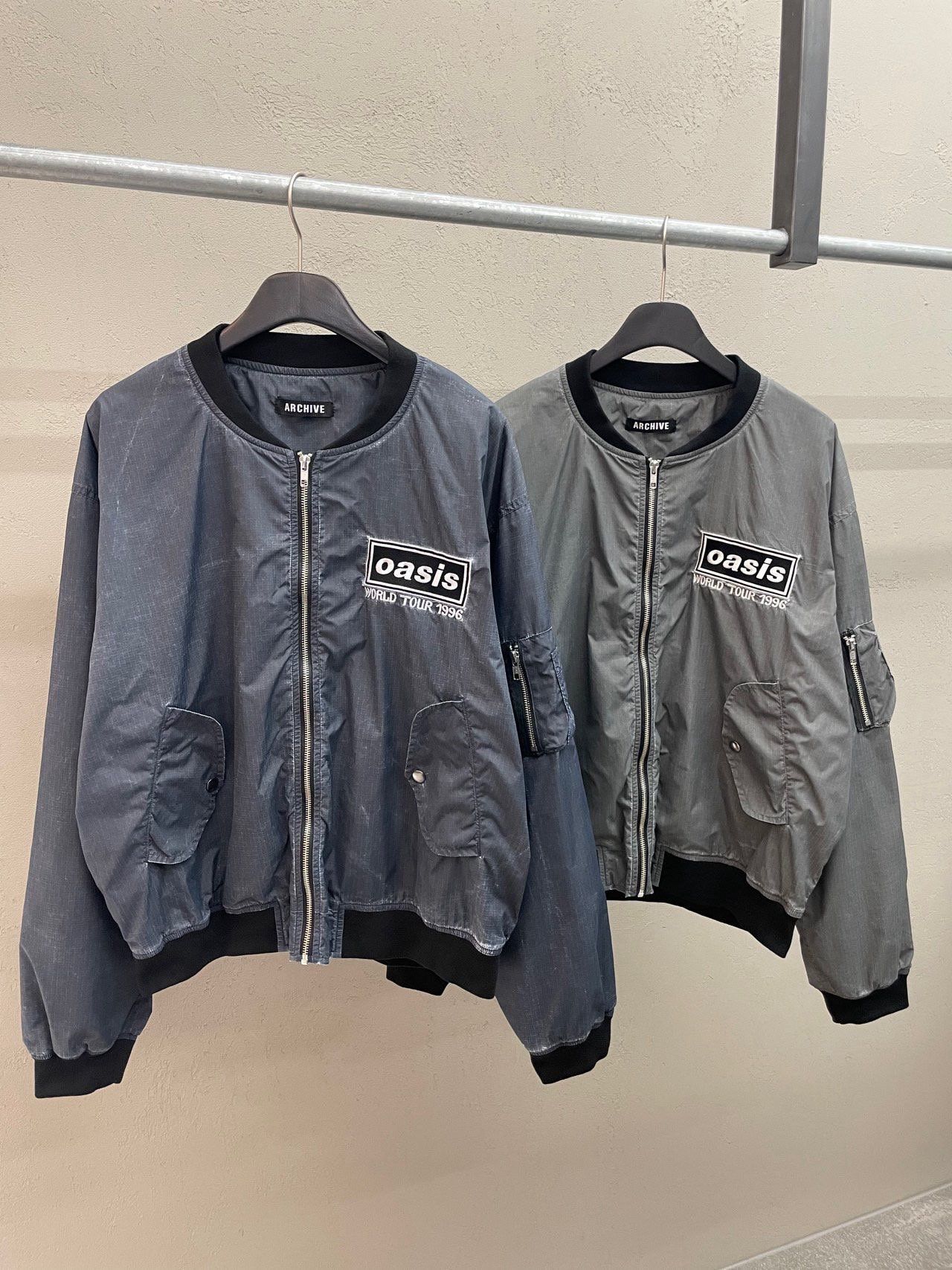 英文字拉鍊外套 ARCHIVE-414JK