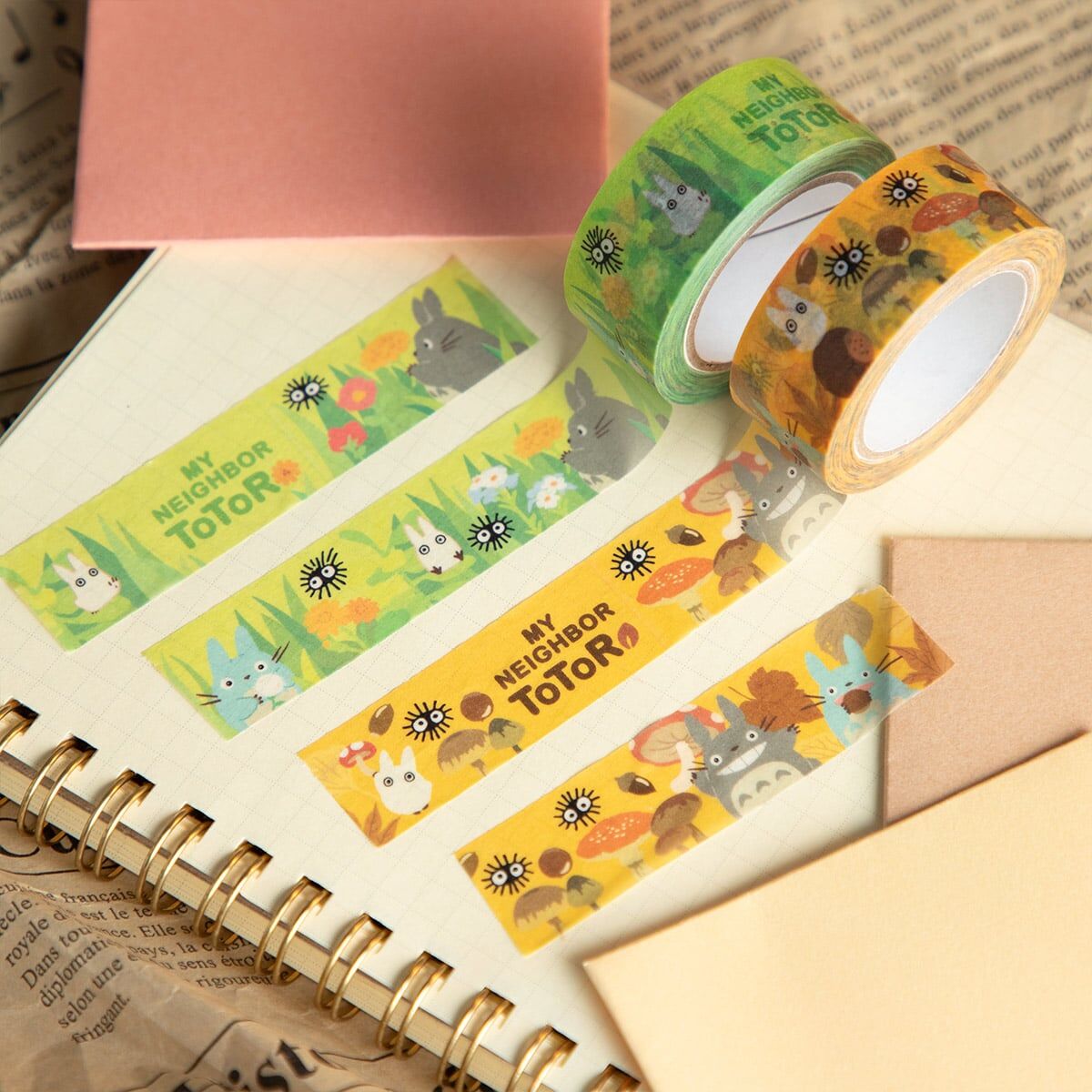 紙膠帶 龍貓 野玫瑰圖案